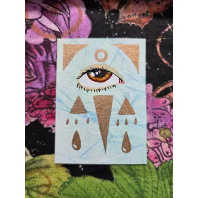 Tears in Gold #2 aceo art card thumbnail 1