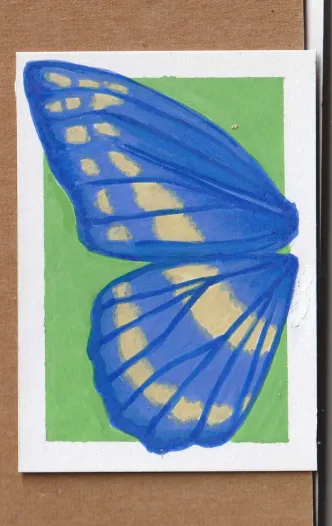 Cypris morpho wing aceo art card