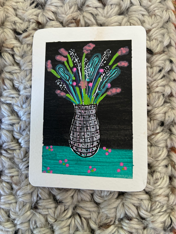 Bouquet aceo art card