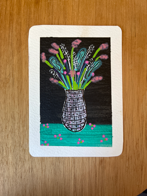 Bouquet aceo art card thumbnail 2