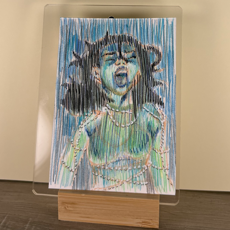 Girl in Pearls aceo art card