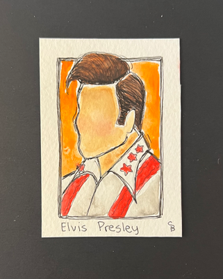 Elvis Presley aceo art card thumbnail 2
