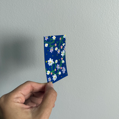 Original Floral ACEO | Starlit Vines #2/3 aceo art card thumbnail 2