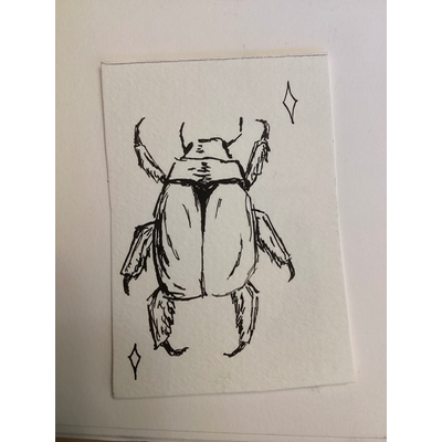 Beetle 2/4 aceo art card thumbnail 1
