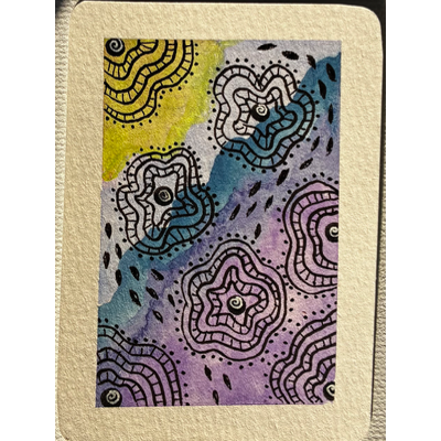 Flower Friends aceo art card thumbnail 2