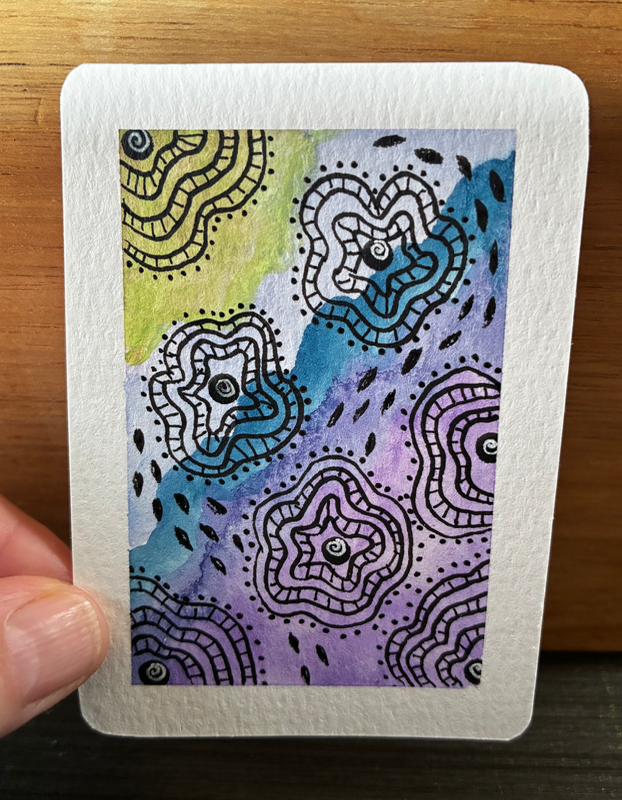 Flower Friends aceo art card