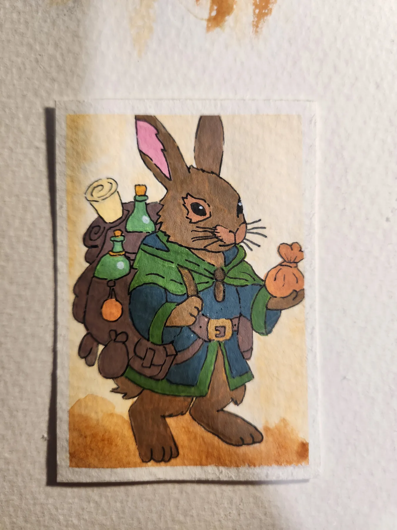 Wandering Trader aceo art card
