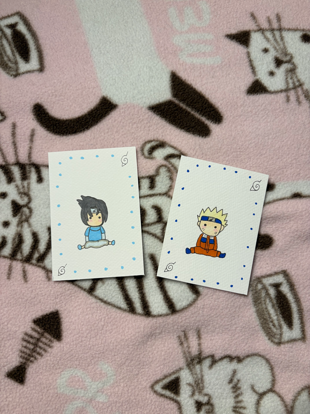Naruto and Sasuke aceo art card