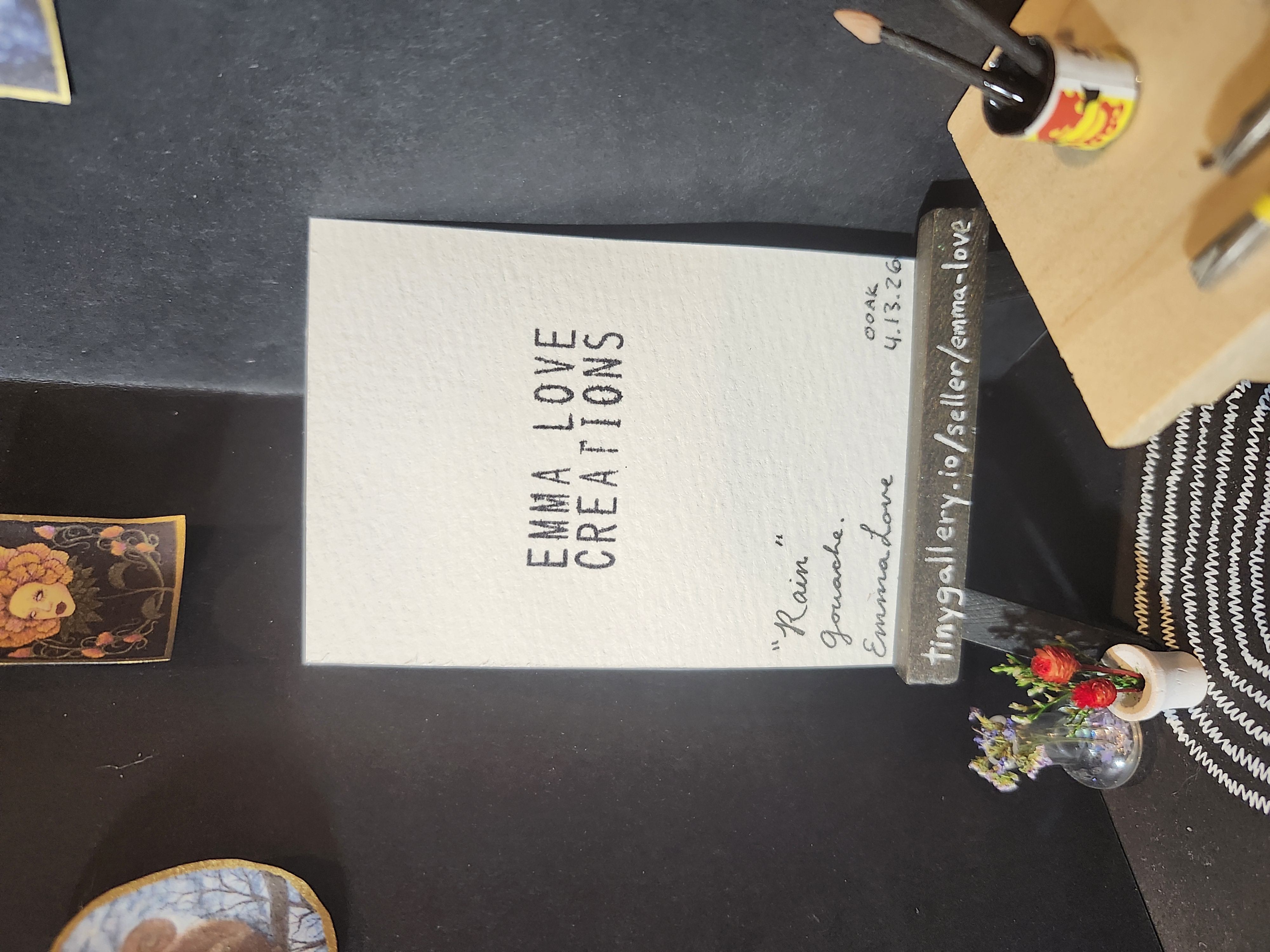 Rain aceo art card thumbnail 2