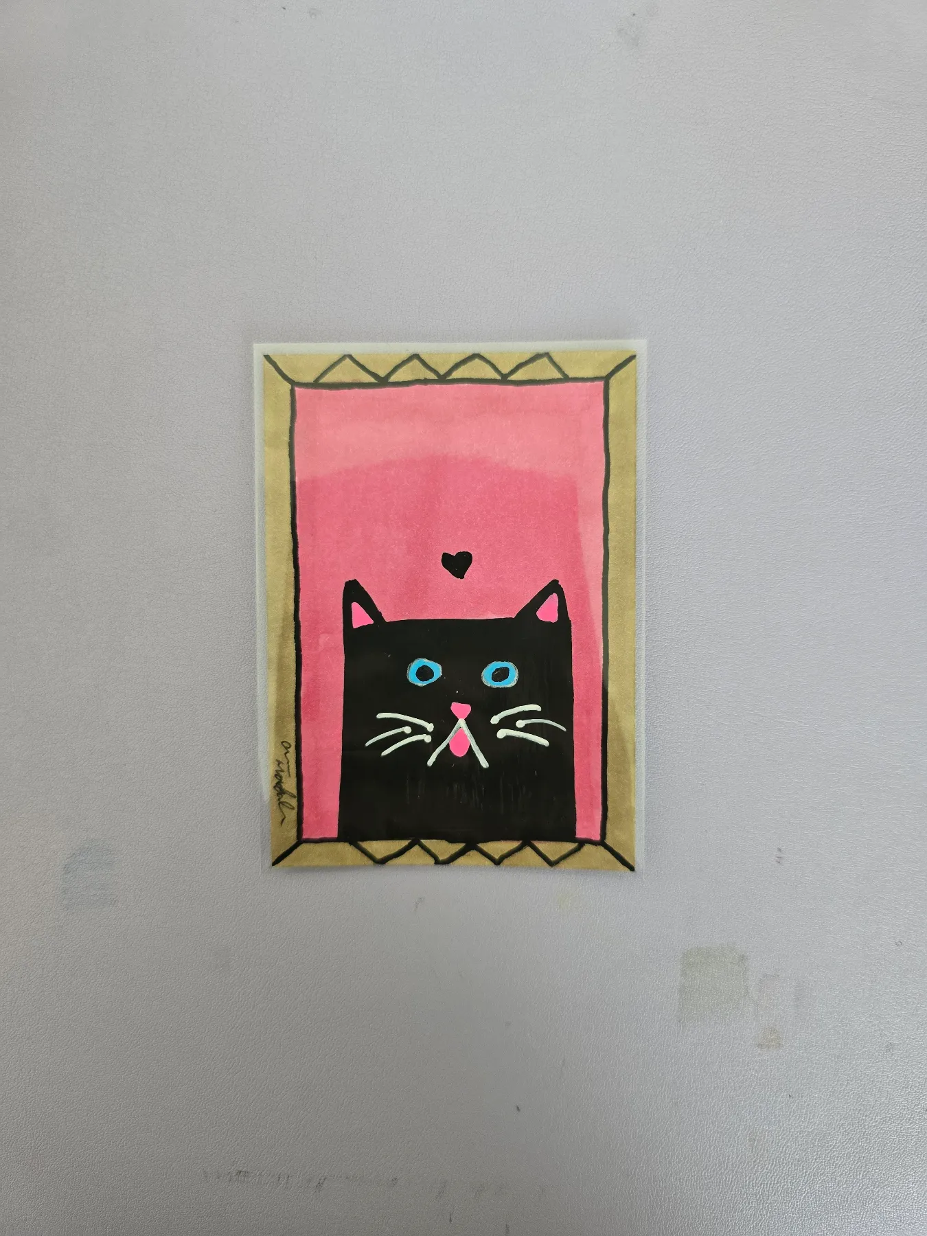 ACEO Black Cat 1 of 3 aceo art card