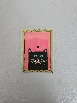 ACEO Black Cat 1 of 3 aceo art card thumbnail 1