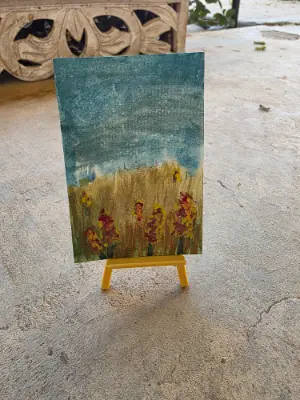Stormy Field aceo art card thumbnail 1