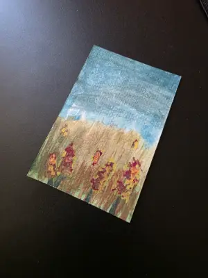 Stormy Field aceo art card thumbnail 2