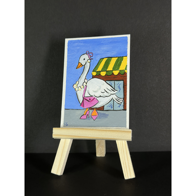 Shop Gal Goose aceo art card thumbnail 2