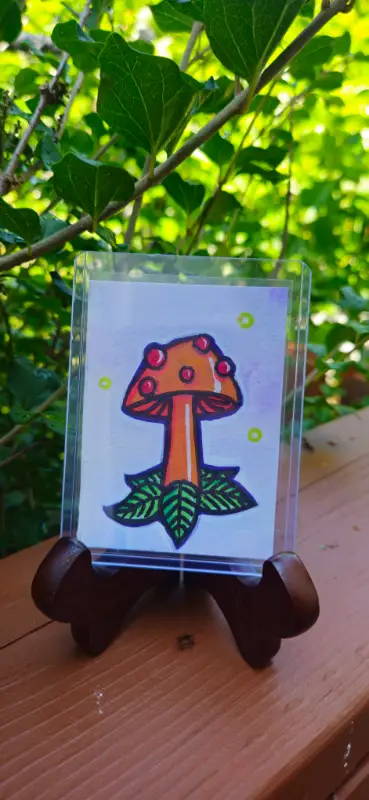 Mushroom Dance aceo art card