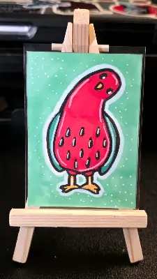 Fruit Pigeons Bundle Set #2 by Melissa Lehmann aceo art card thumbnail 3