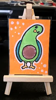 Fruit Pigeons Bundle Set #2 by Melissa Lehmann aceo art card thumbnail 4