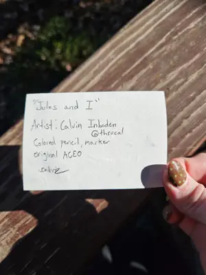 Jules and I aceo art card thumbnail 2