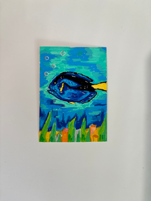 Dory in the Sea aceo art card thumbnail 3
