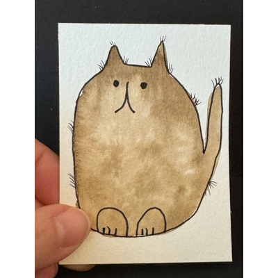 Douglas — Watercolor & Ink (ACEO) aceo art card thumbnail 1