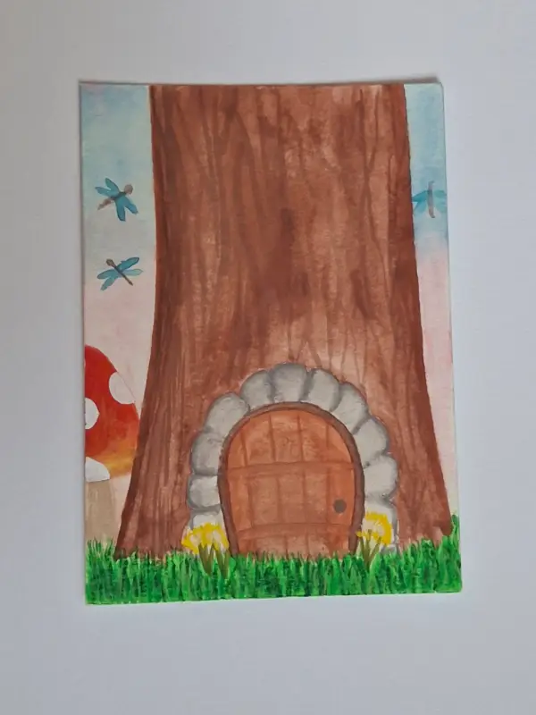 Fairy Door aceo art card