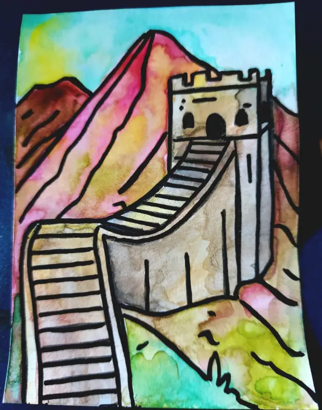 The Great Wall aceo art card