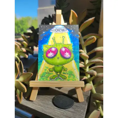 Snot Bubble aceo art card thumbnail 1