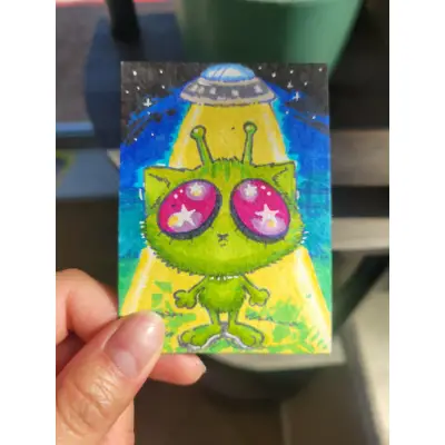 Snot Bubble aceo art card thumbnail 2