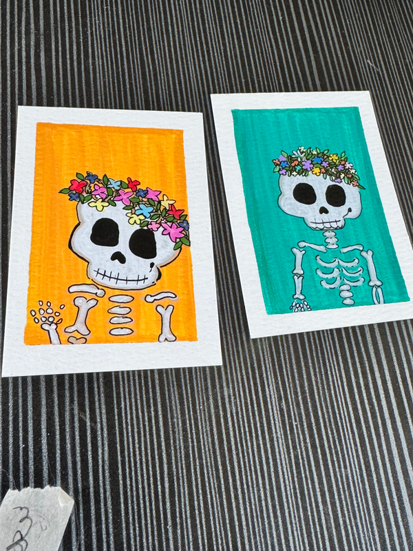Beautiful Bones 1&2 aceo art card