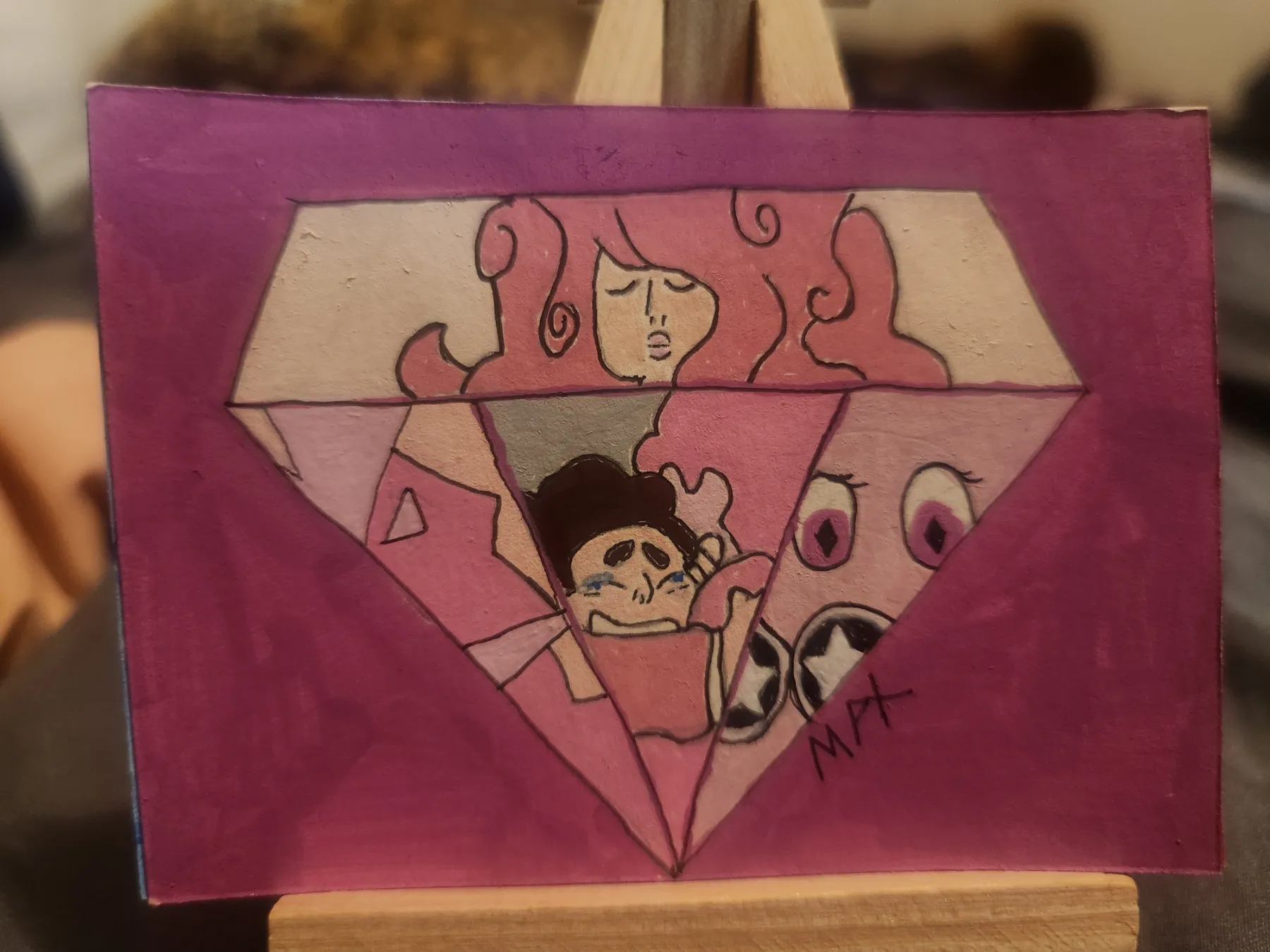 Diamond aceo art card