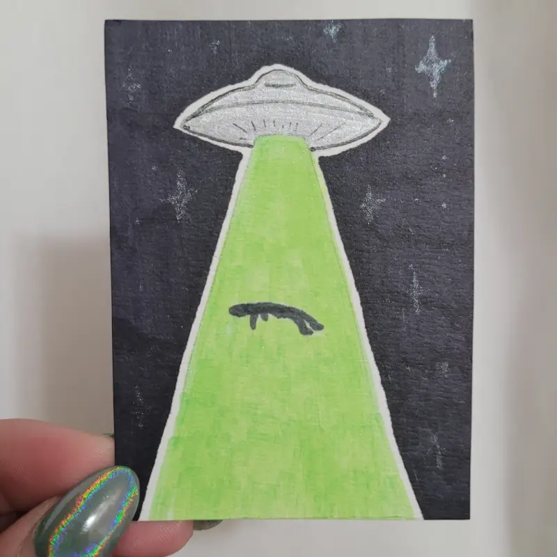 Abducted aceo art card