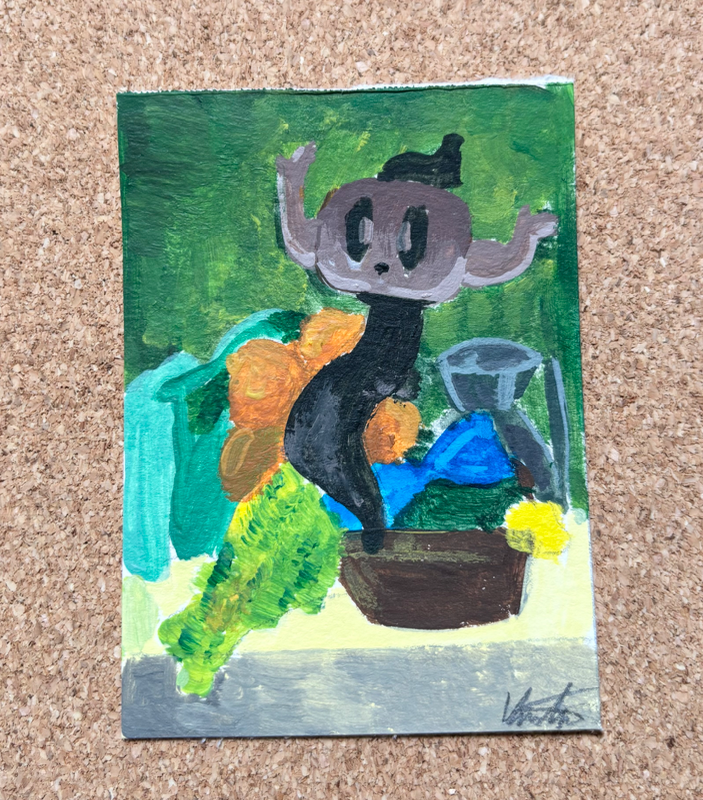 Phantump still life aceo art card