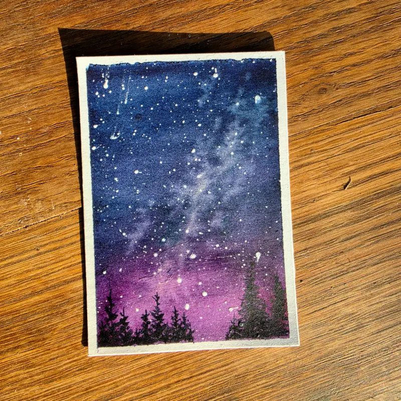 Milky way #13 aceo art card