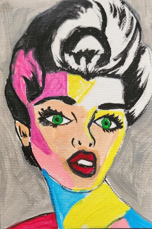 80s Pop Art Jill aceo art card
