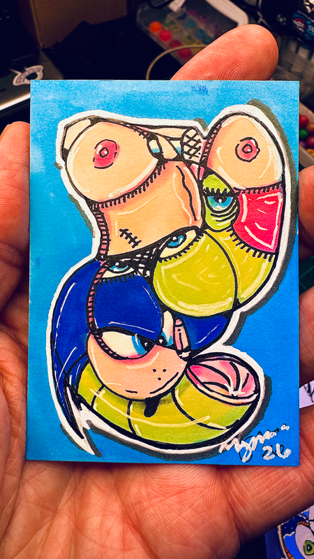Sonic Boom aceo art card