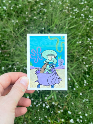 Shell Cart aceo art card thumbnail 2