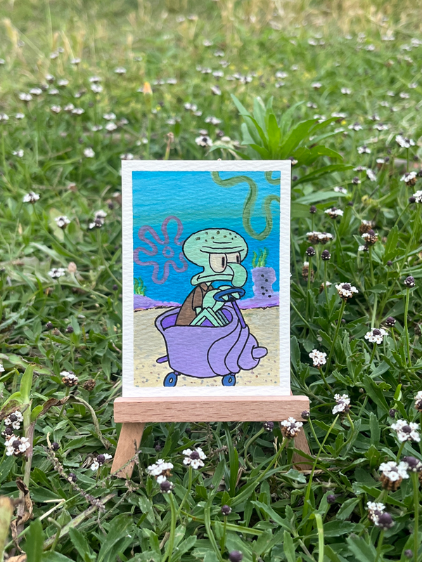 Shell Cart aceo art card