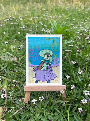 Shell Cart aceo art card thumbnail 1