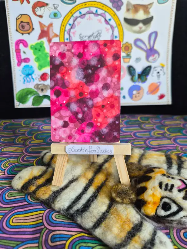 "Astigmatism" Abstract aceo art card
