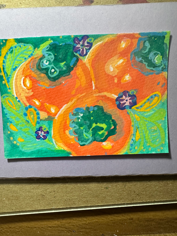 Persimmons aceo art card