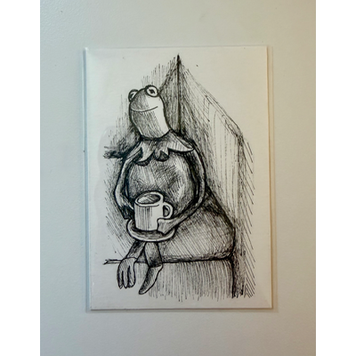 Kermit aceo art card thumbnail 1