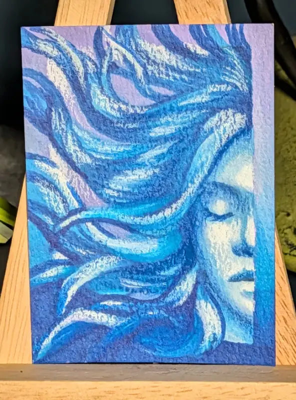 Breathe aceo art card