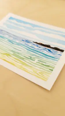 Seascape Series 2/2 aceo art card thumbnail 3