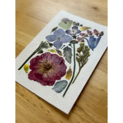 Pressed Flowers #13 (Floral Series) aceo art card thumbnail 1