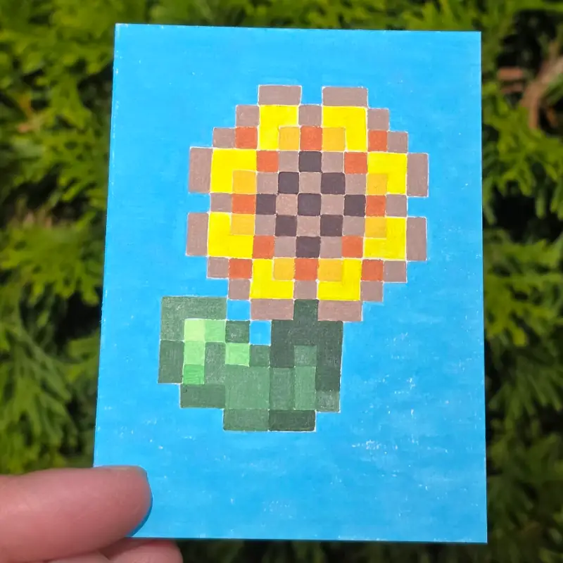 Stardew Sunflower aceo art card