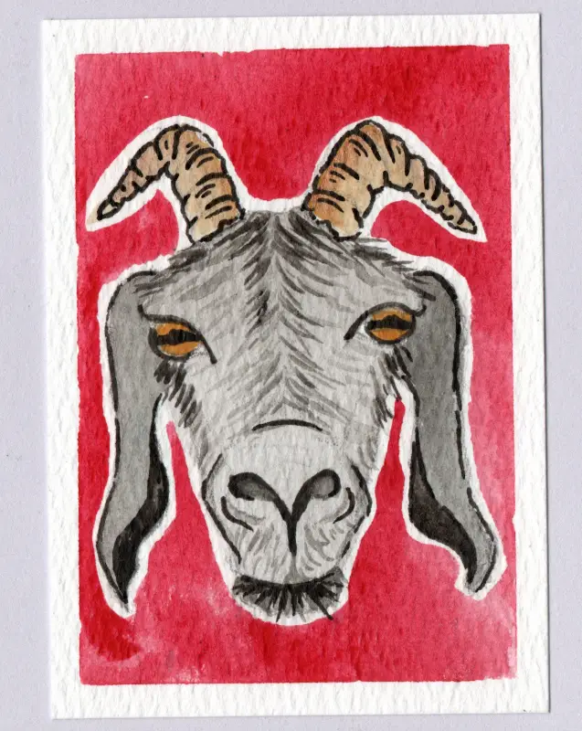 Devilish aceo art card