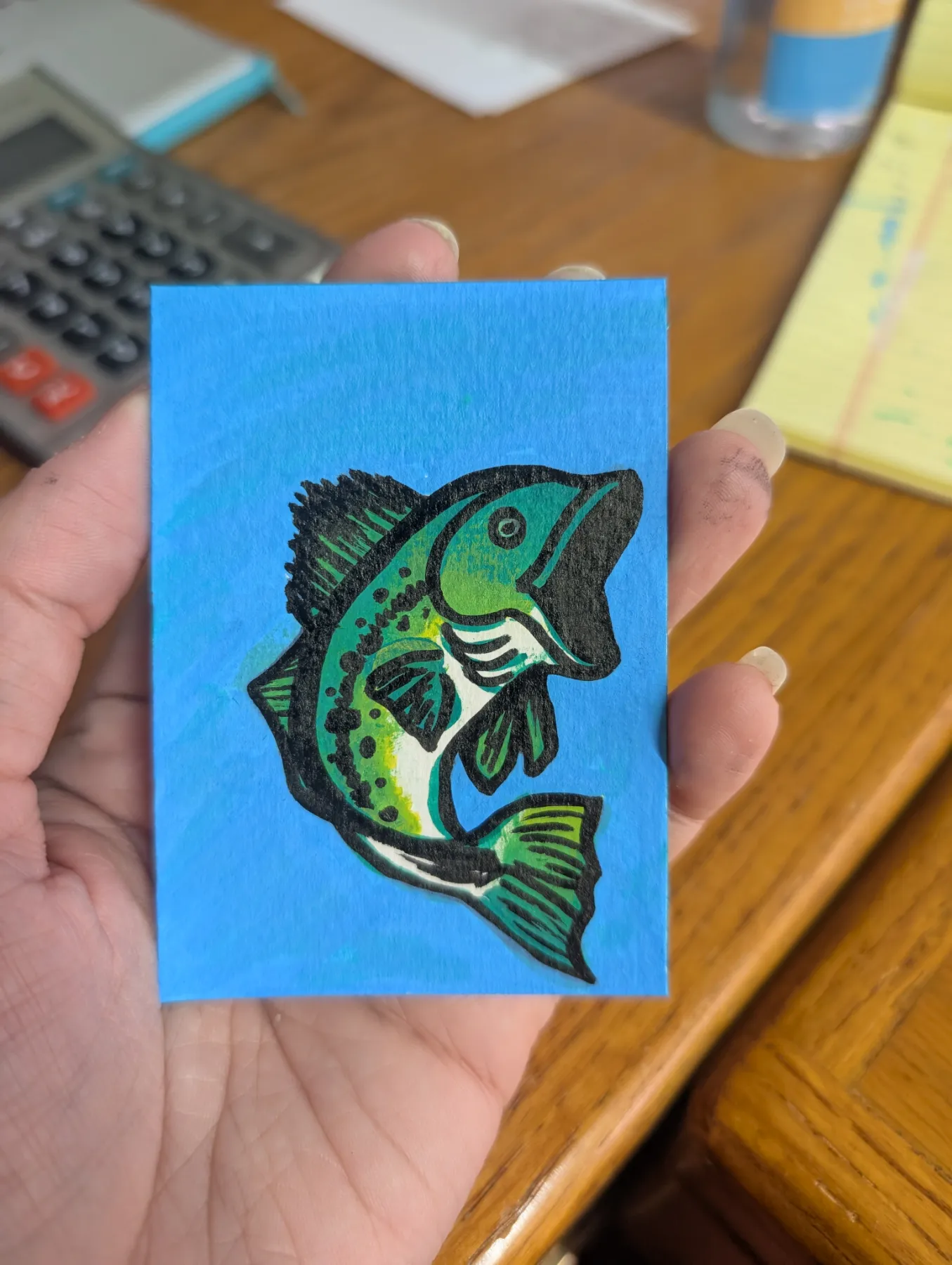 Bass aceo art card