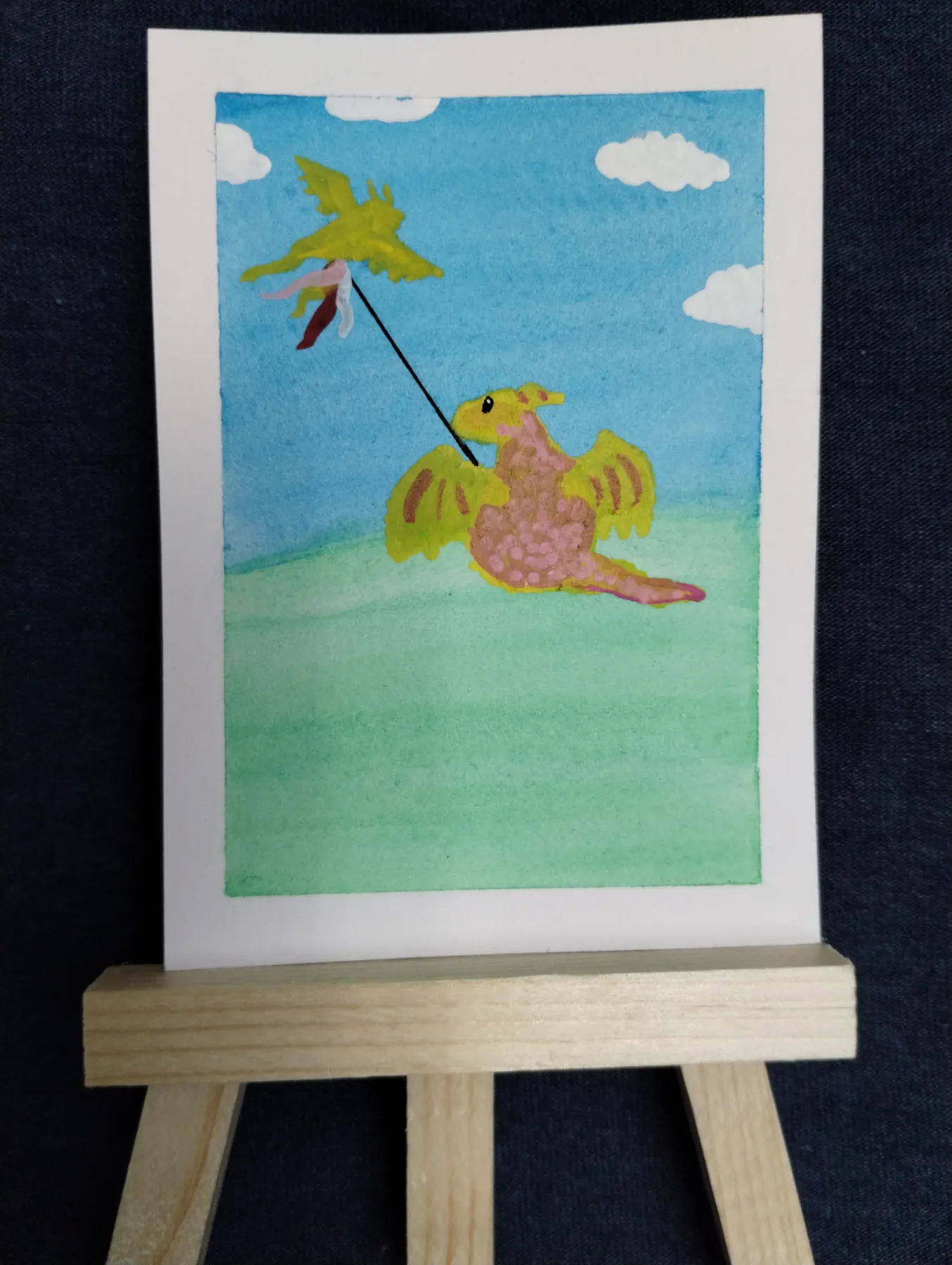 Hillside Breeze aceo art card