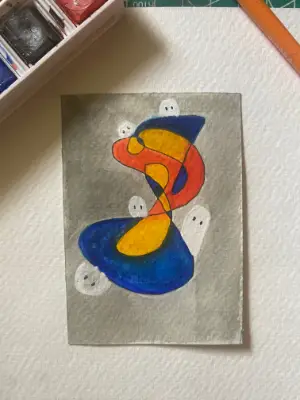 Modern Ghosts aceo art card thumbnail 1