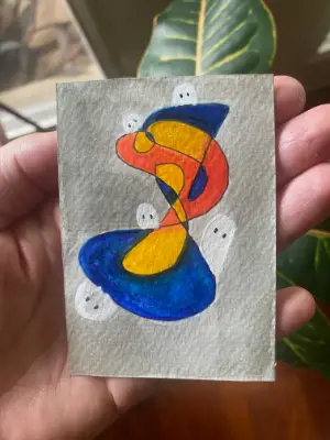 Modern Ghosts aceo art card thumbnail 2